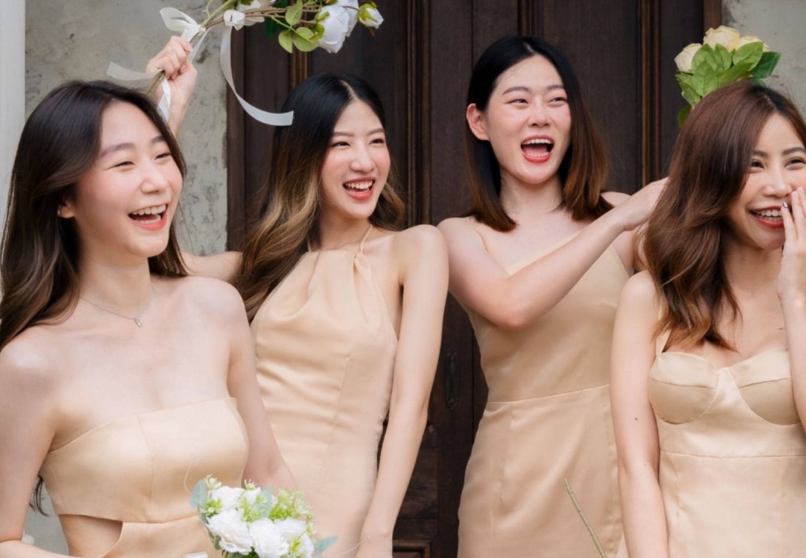 yellow tea length bridesmaid dresses Strapless Yellow Calf Length Prom Dress Bridesmaid Dresses main image 1